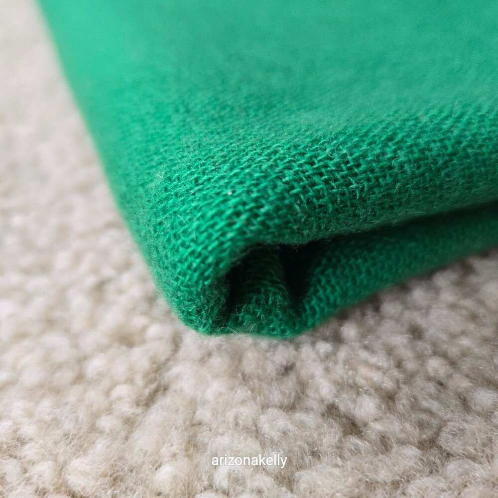 NWOT Cashmere Woven Scarf Made In Nepal Kelly Green - Picture 13 of 15